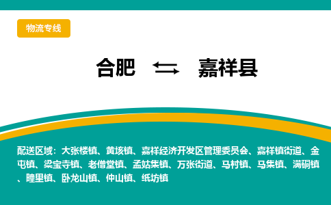 合肥到嘉祥县物流公司-合肥到嘉祥县专线-专人负责