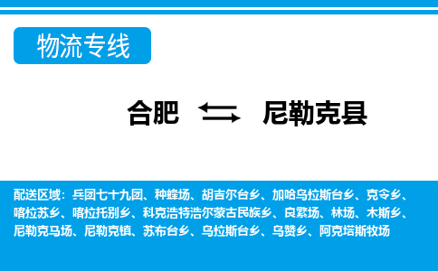 合肥到尼勒克县物流公司-合肥到尼勒克县专线-专人负责